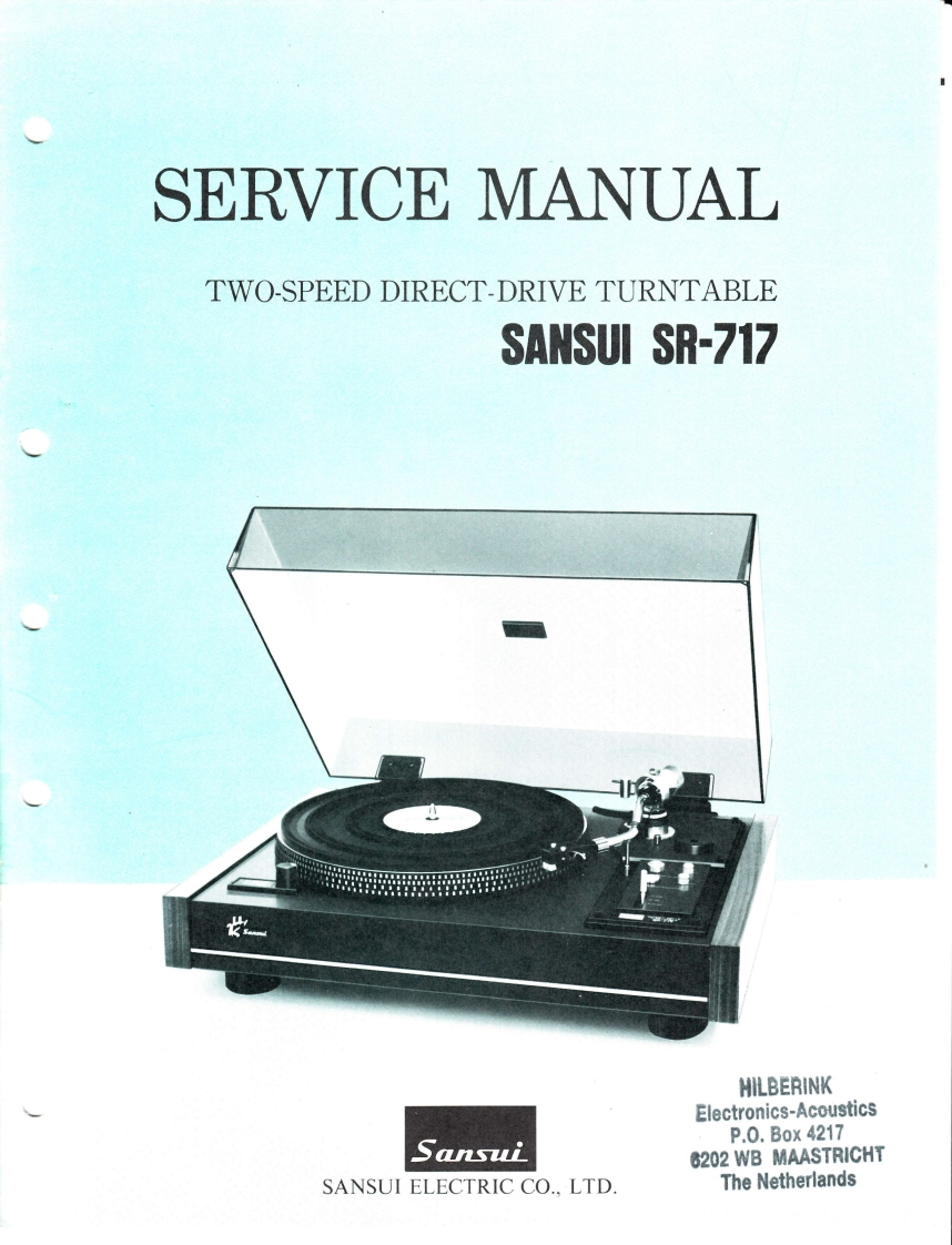 sansui-sr-717-serv维修电器原理图