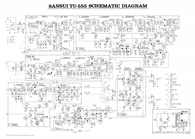 sansui-tu-555-s维修电器原理图