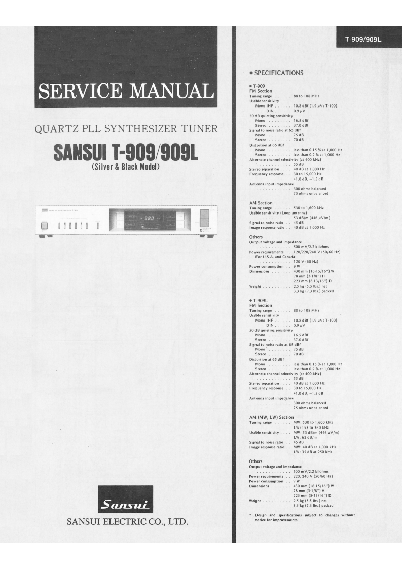 sansuit-909lsm维修电器原理图