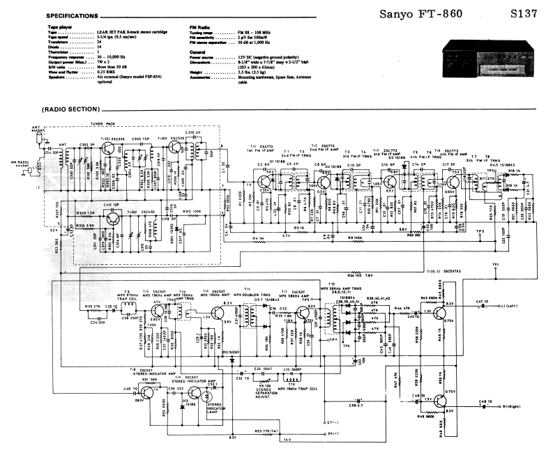 sanyo--ft-860--维修电器原理图--ID15858