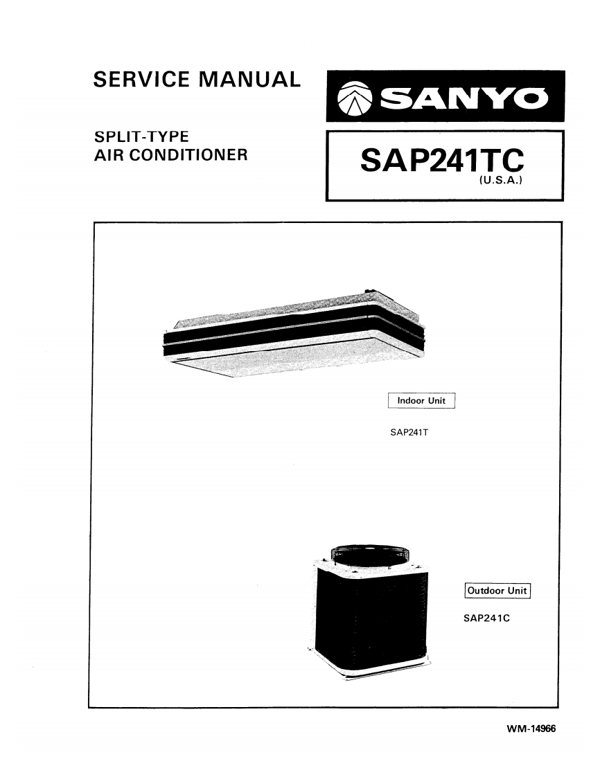 sanyo--sap241tc--维修电器原理图手册--ID15860