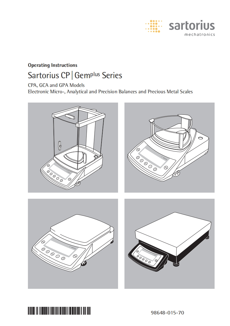sartorius-cp-gem-plus-series_operating-操作说明书手册