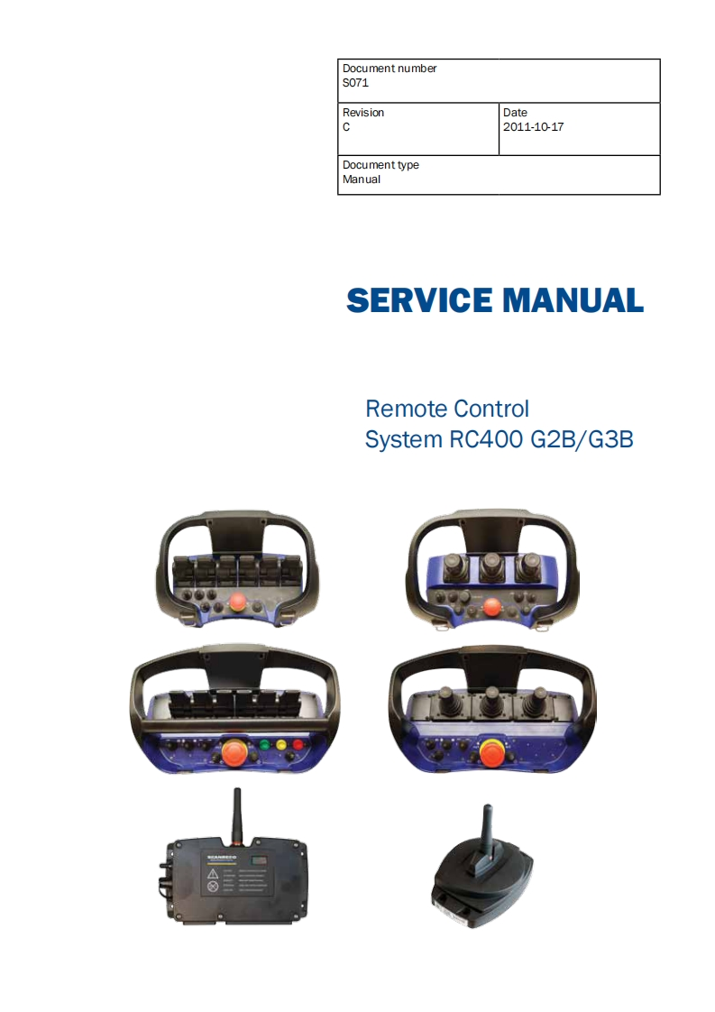scanreco斯堪瑞克rc400遥控器维修手册