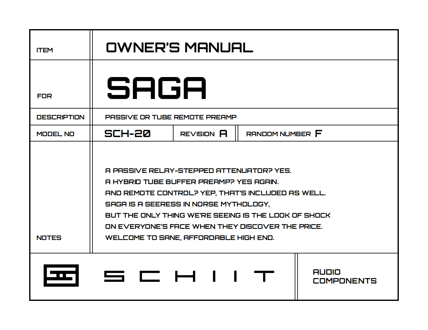 schiit-saga-操作说明书手册