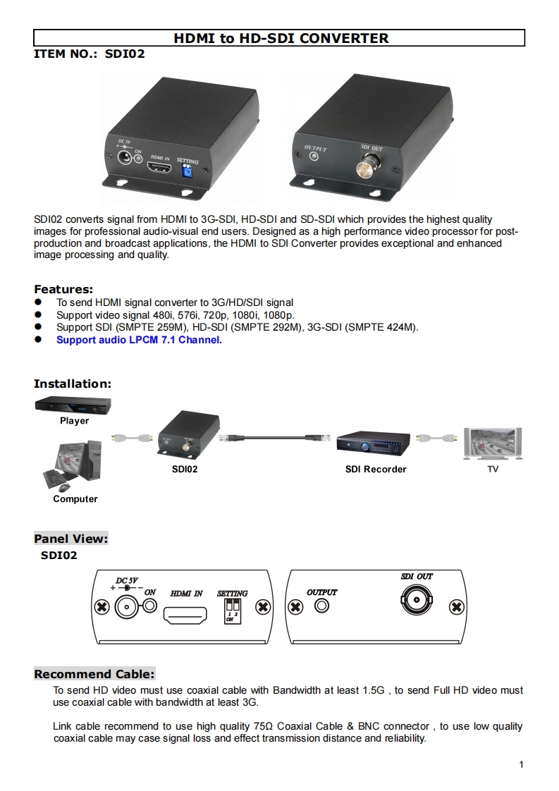 sdi02-操作说明书手册
