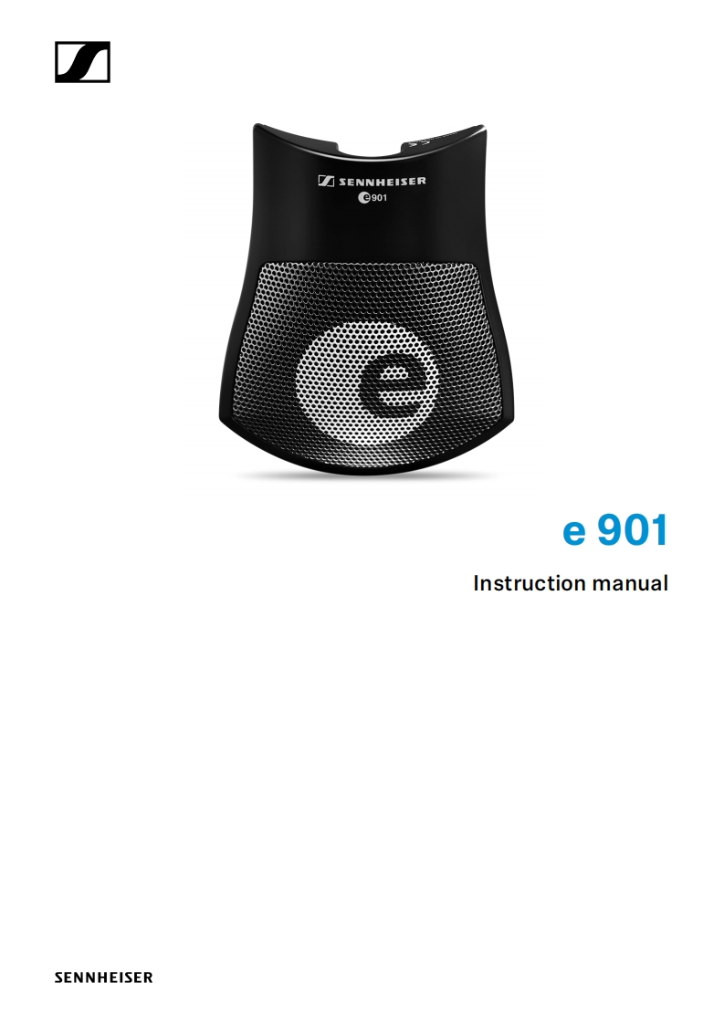sennheiserE901操作说明书手册