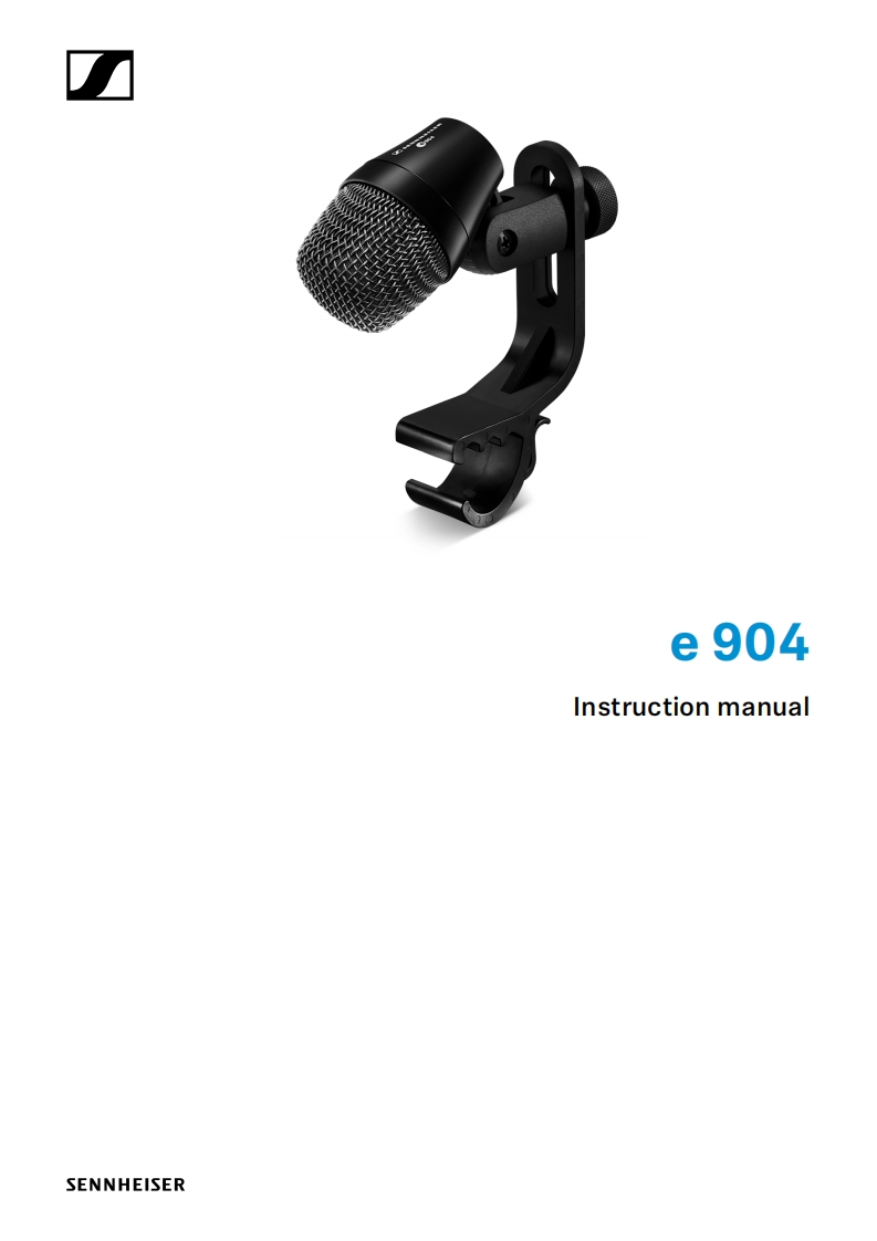 sennheiserE904操作说明书手册