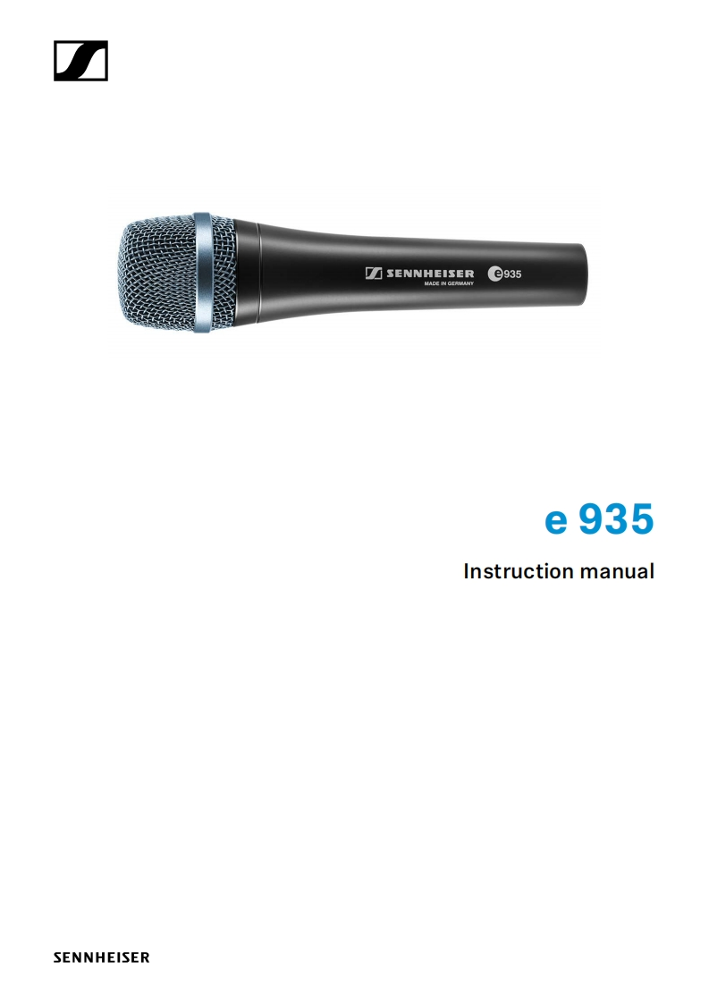 sennheiserE935操作说明书手册