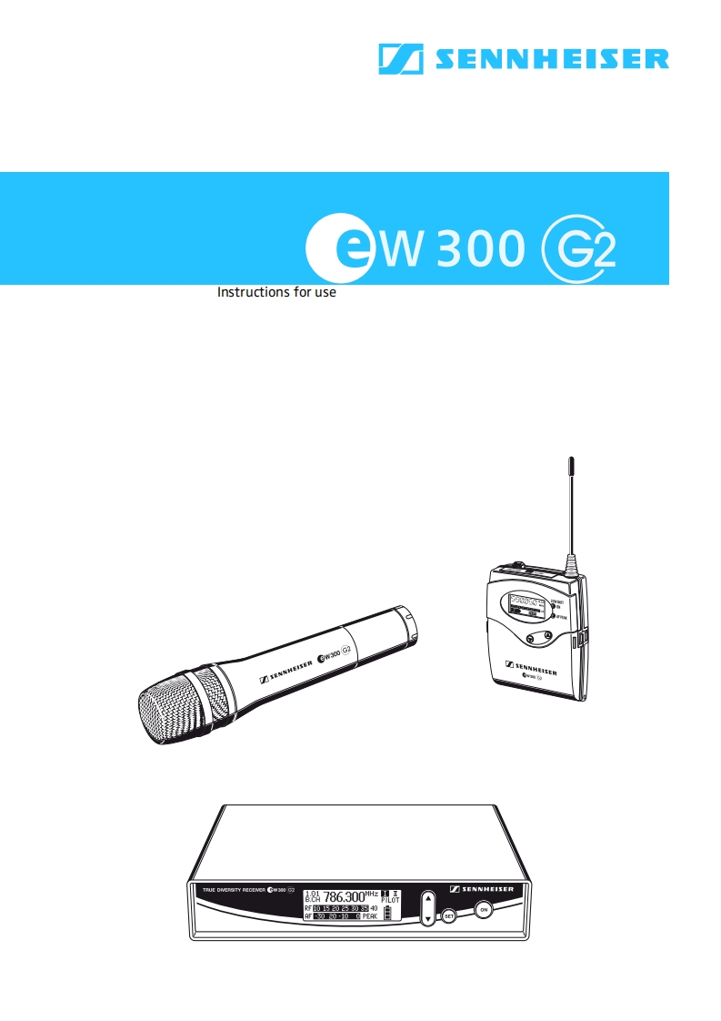 sennheiserEM300G2-SK300G2-SKM300G2操作说明书手册