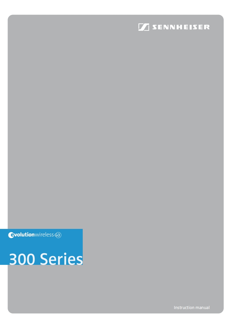 sennheiserEM300G3-SK300G3-SKM300G3操作说明书手册