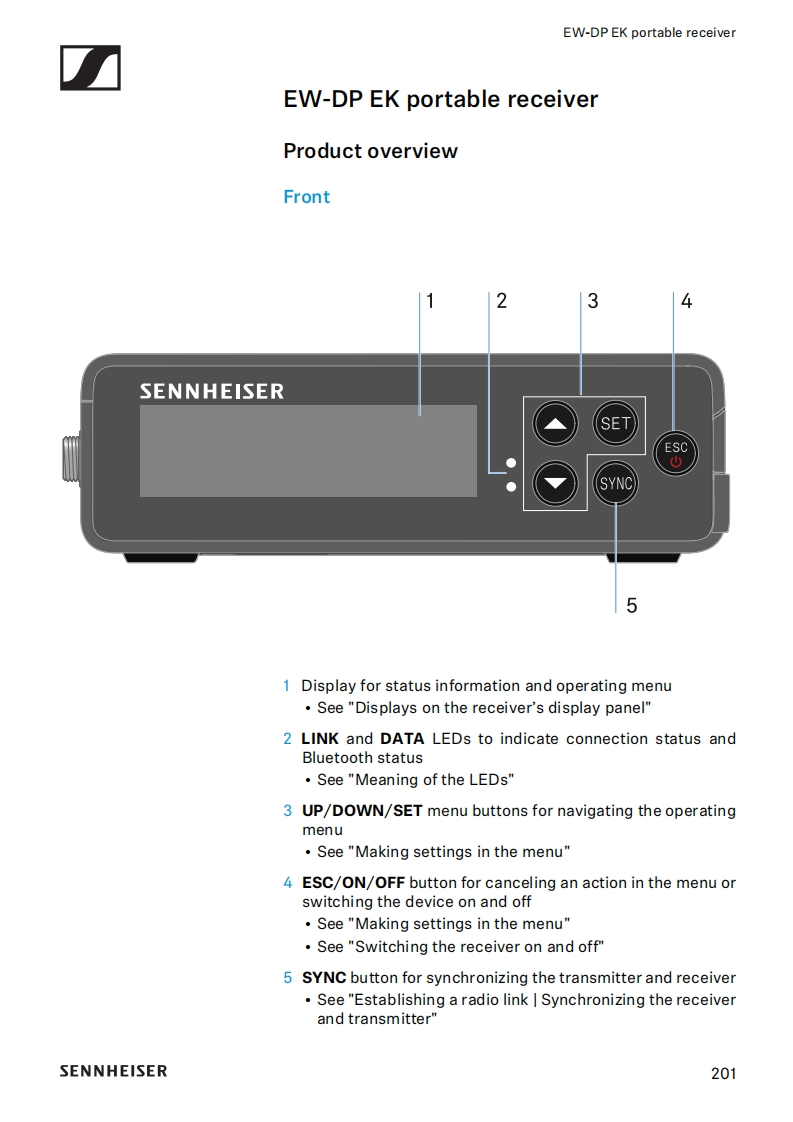 sennheiserEWDPEK操作说明书手册