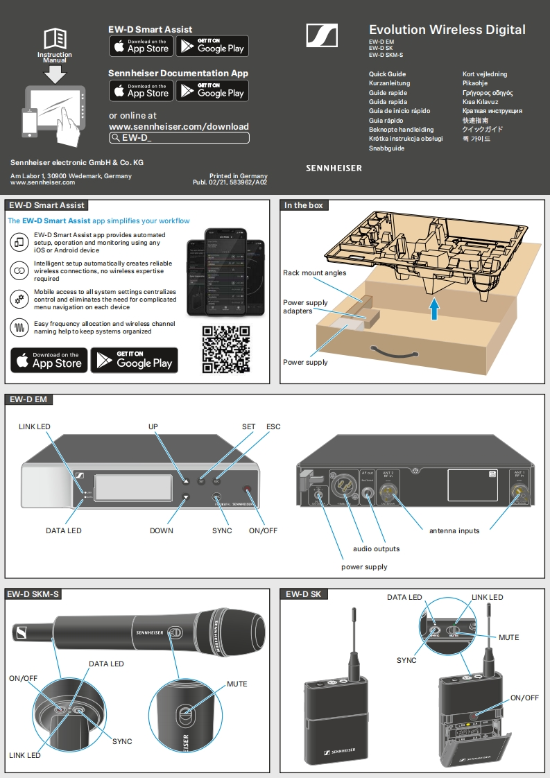 sennheiserEWD操作说明书手册