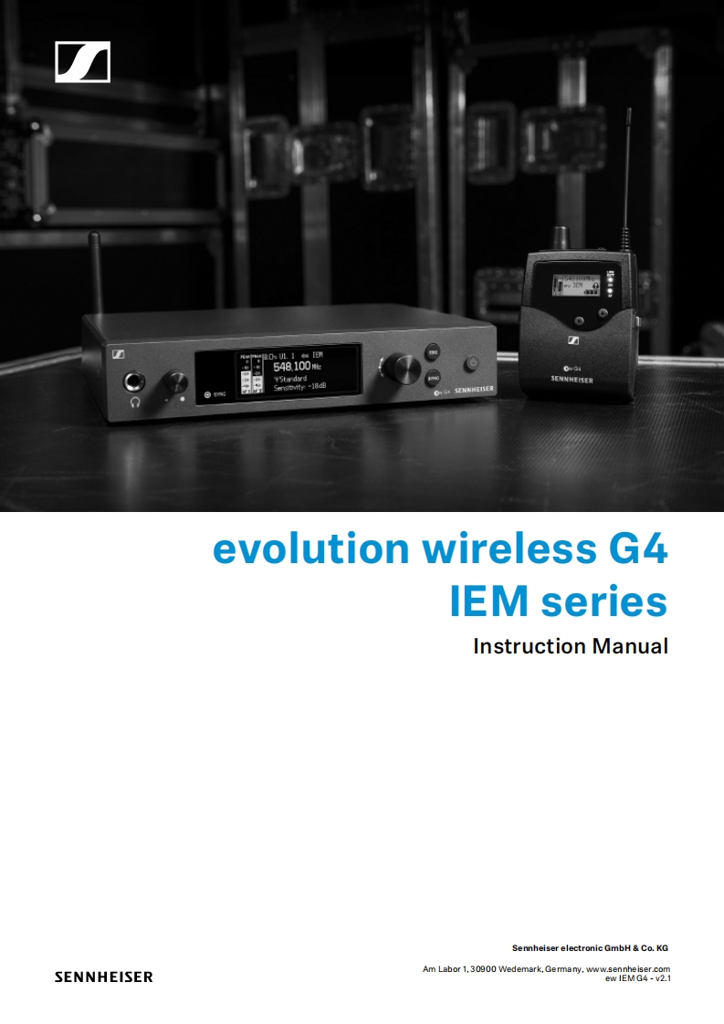 sennheiserEWIEMG4操作说明书手册