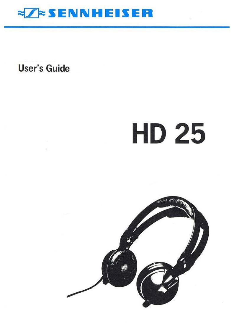 sennheiserHD25操作说明书手册