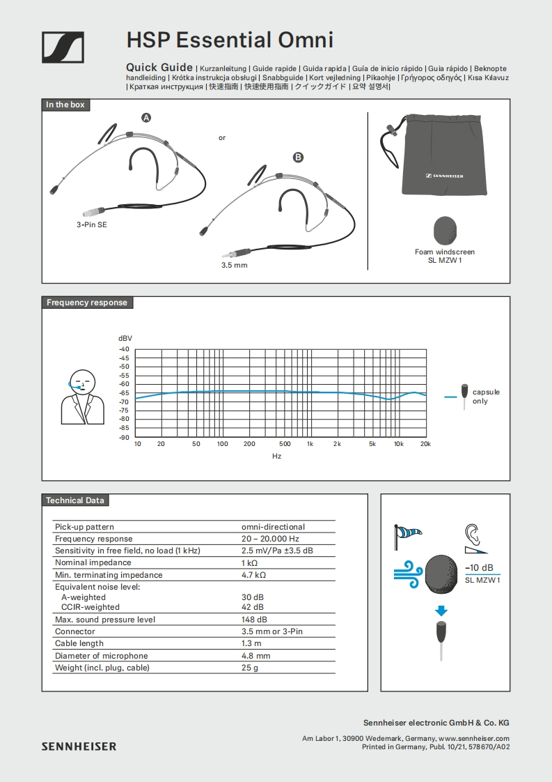 sennheiserHSPEOMNI操作说明书手册