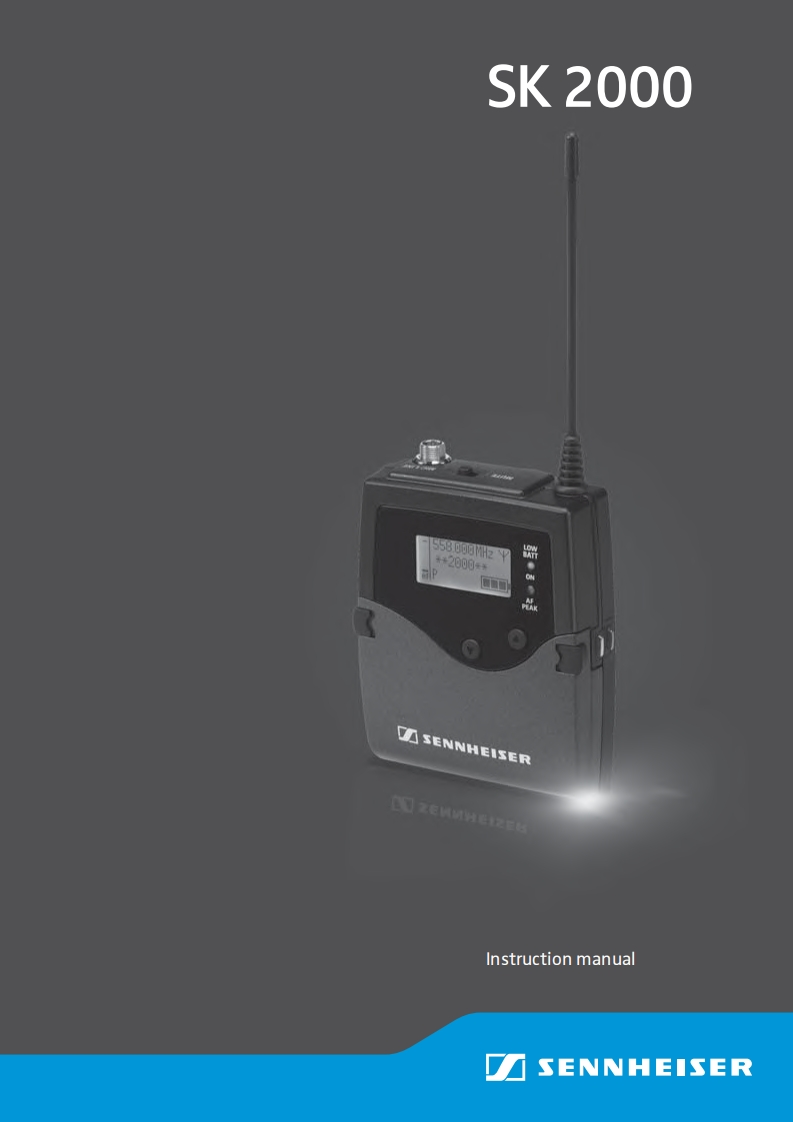 sennheiserSK2000操作说明书手册