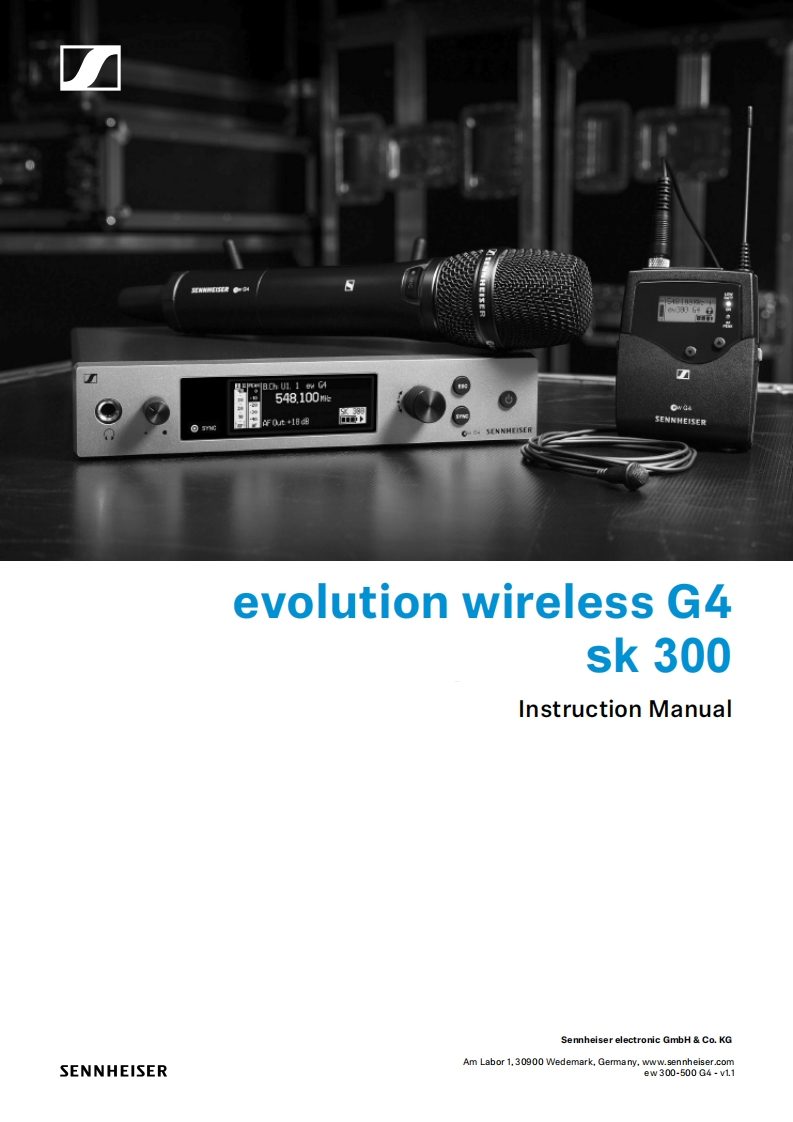 sennheiserSK300G4操作说明书手册