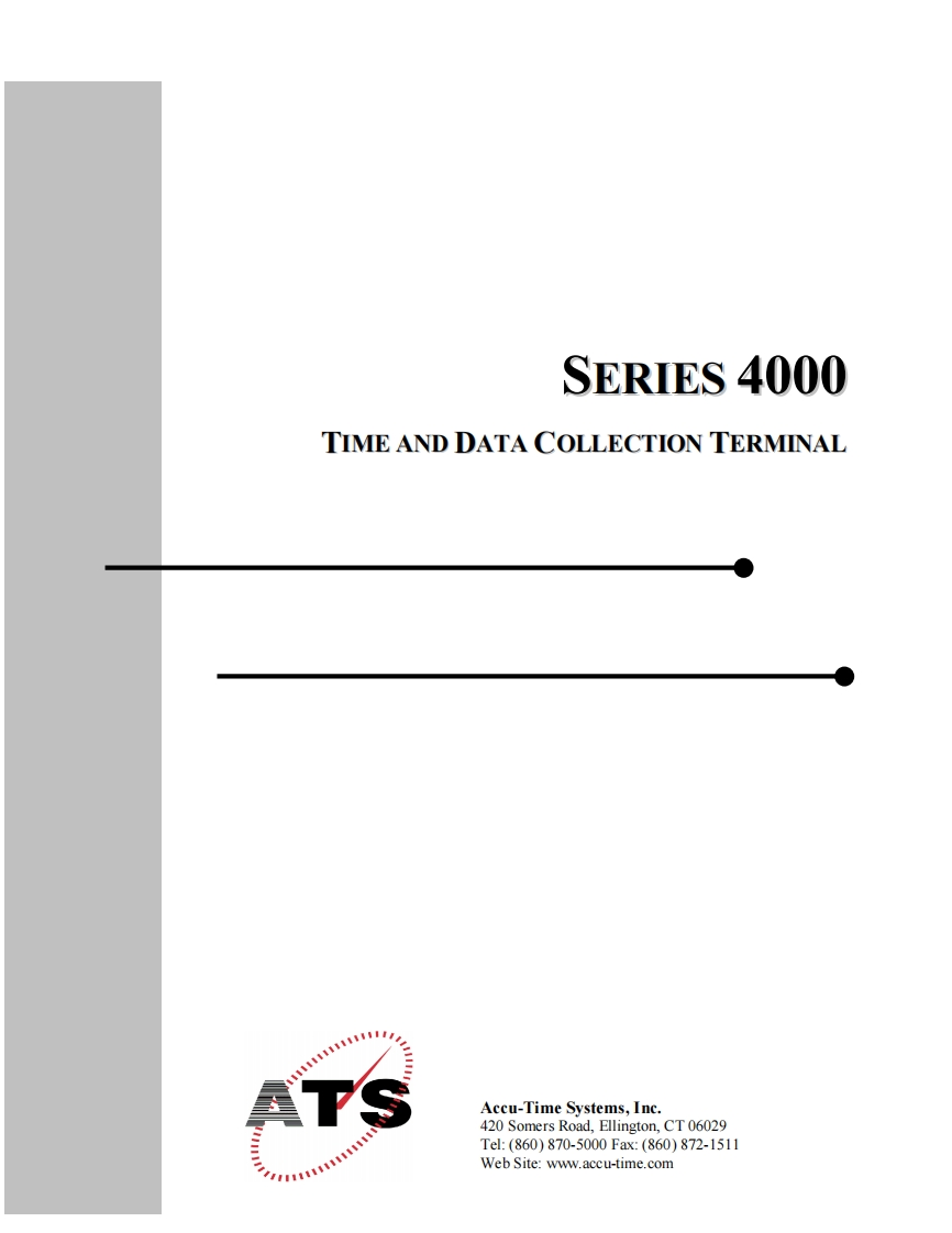 series_4001_user_manual操作说明书手册