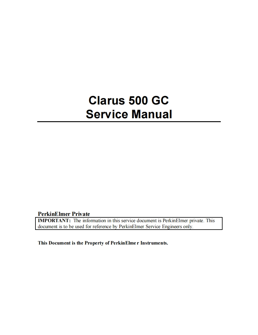 service-manual-clarus500-gc气相色谱仪维修手册