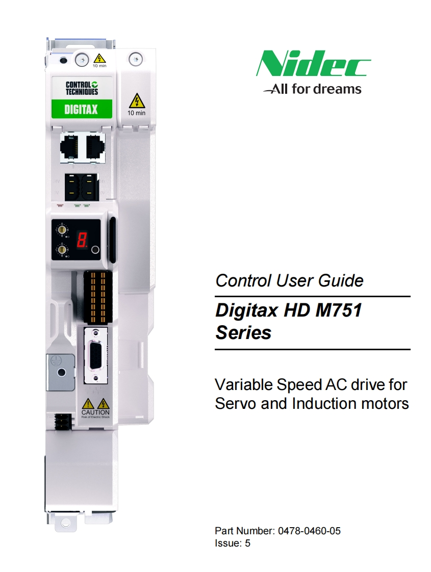 servo-drives-digitax-m751-control-安装操作说明书手册-en-iss5-0478-0460-05