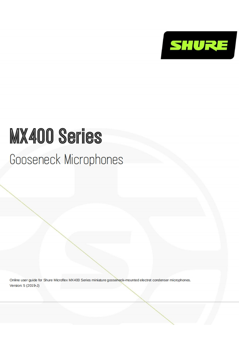 shureMX400-MX400S操作说明书手册