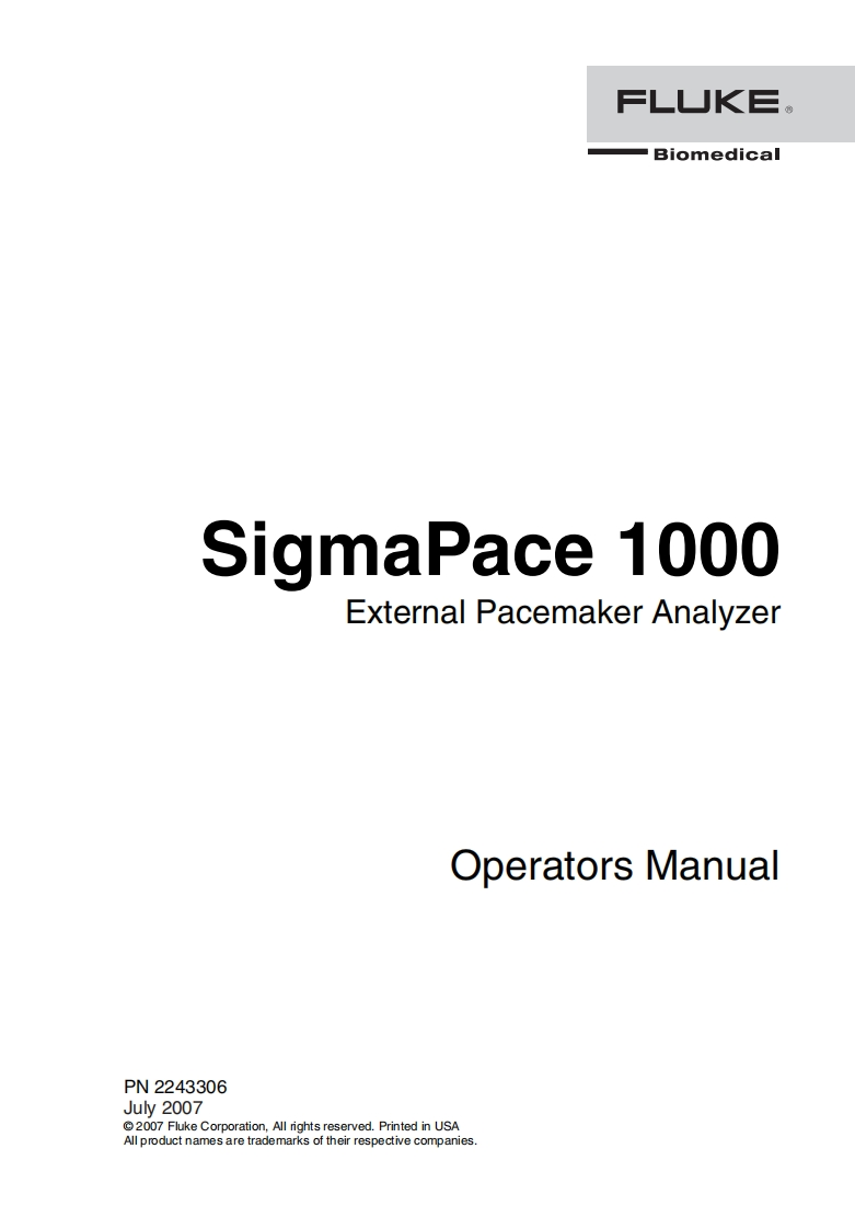 sigmapace1000英文手册