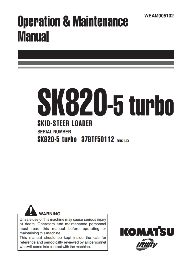 sk820t_m_weam005102_sk820-520turbo维修维护手册