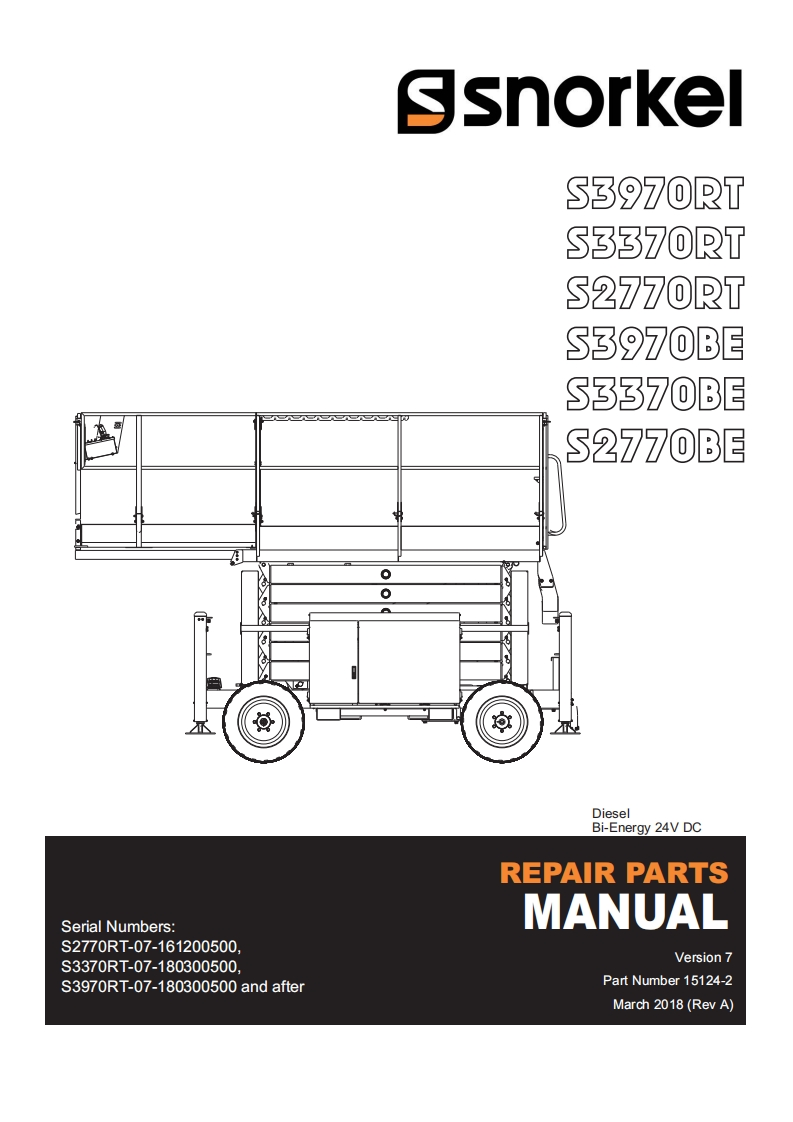 snorkel-s2770rt_s2770be_s3370rt_s3370be_s3970rt_s3970be_ver_7维修与零部件说明书手册