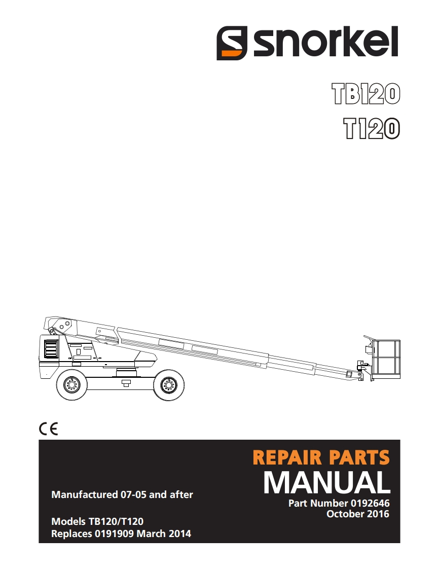 snorkel-tb120维修与零部件说明书手册
