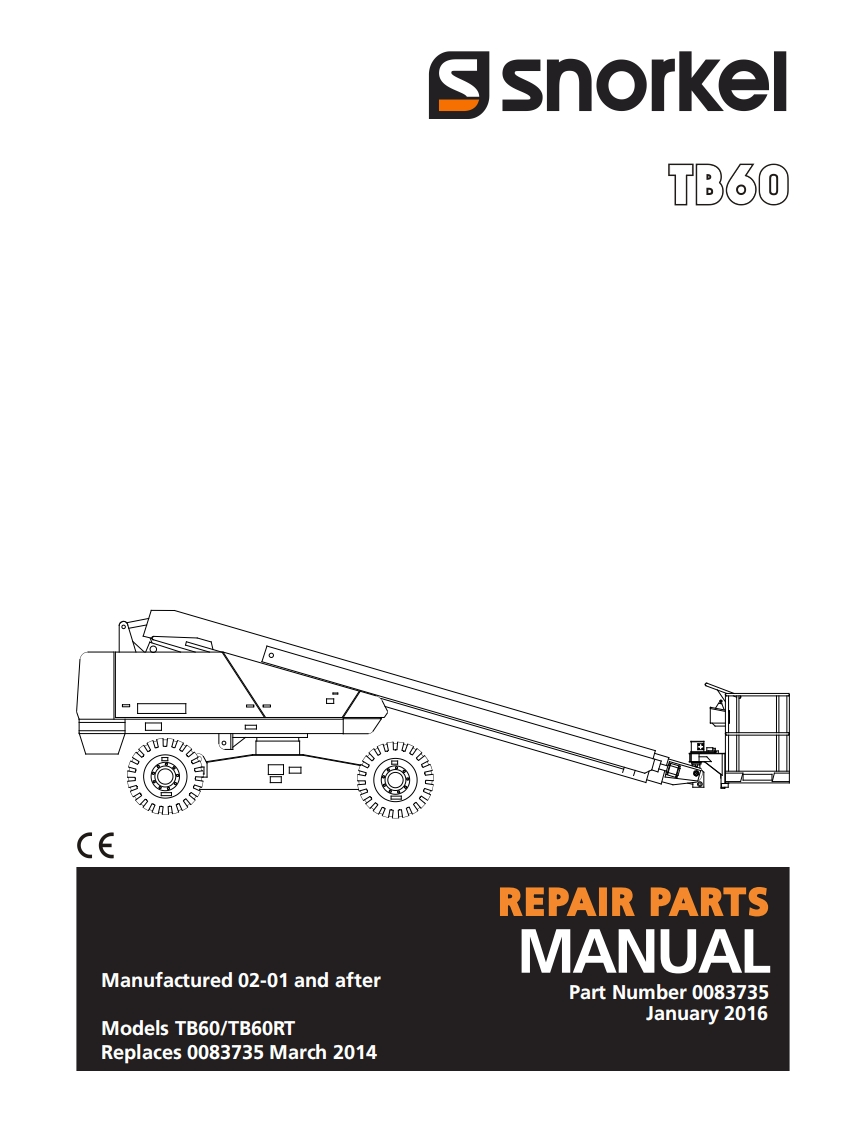 snorkel-tb60维修与零部件说明书手册
