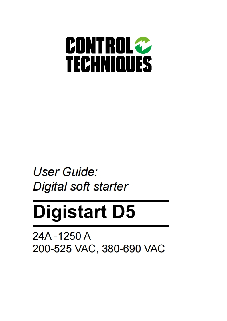 softstarters-digistart-d5-安装操作说明书手册-en-issb-710-19617-00b