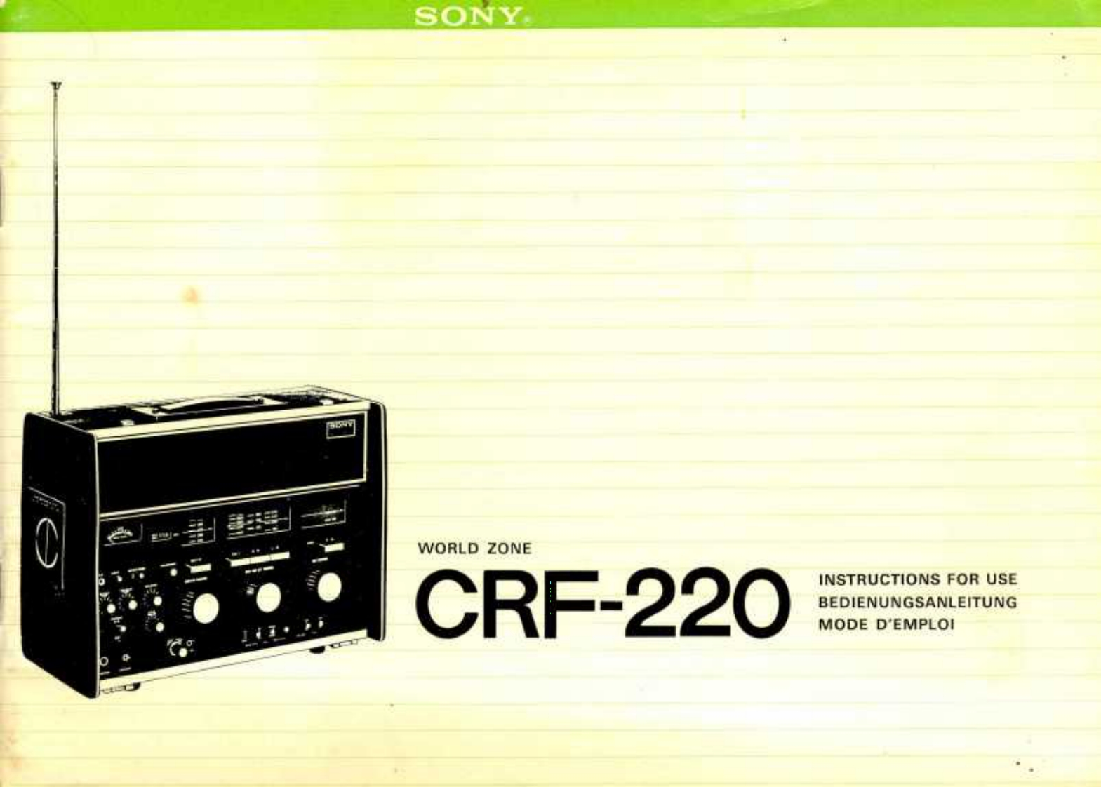 sony--crf-220--操作说明书手册--ID15876