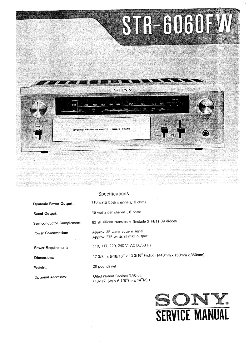 sony--str-6060fw--维修电器原理图手册--ID15907