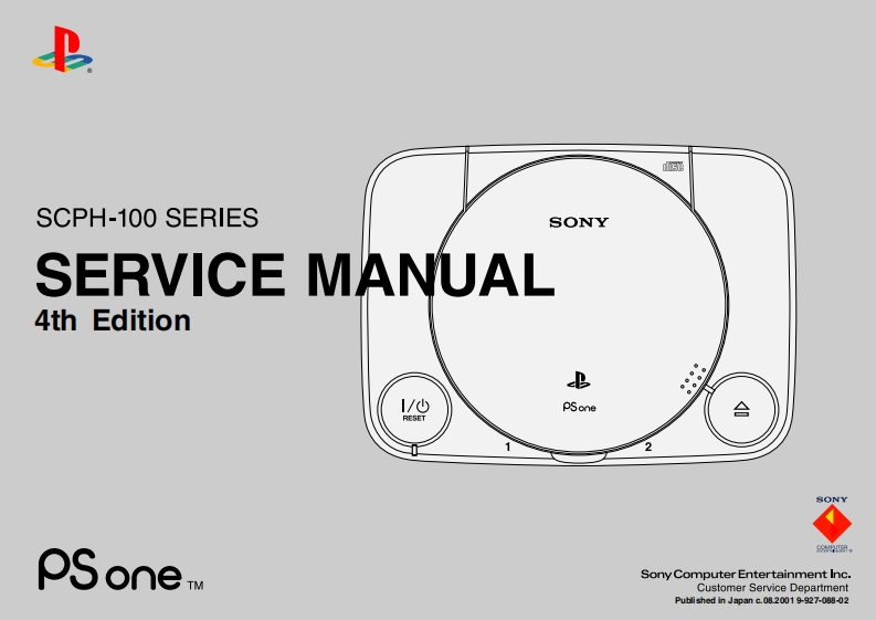 sony-ps1-scph-100_series_service_manual维修说明书手册电器原理图_4th_ed