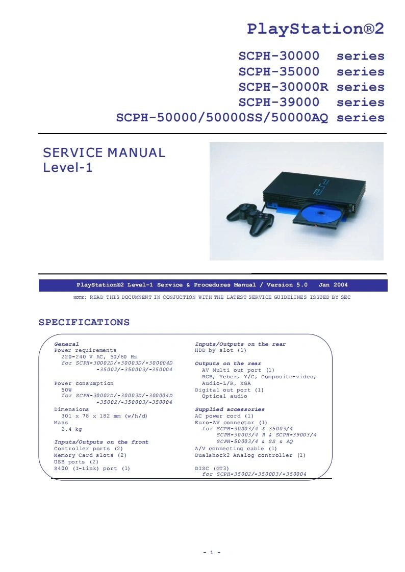 sony-ps2-level-1-service_and_procedures_v5