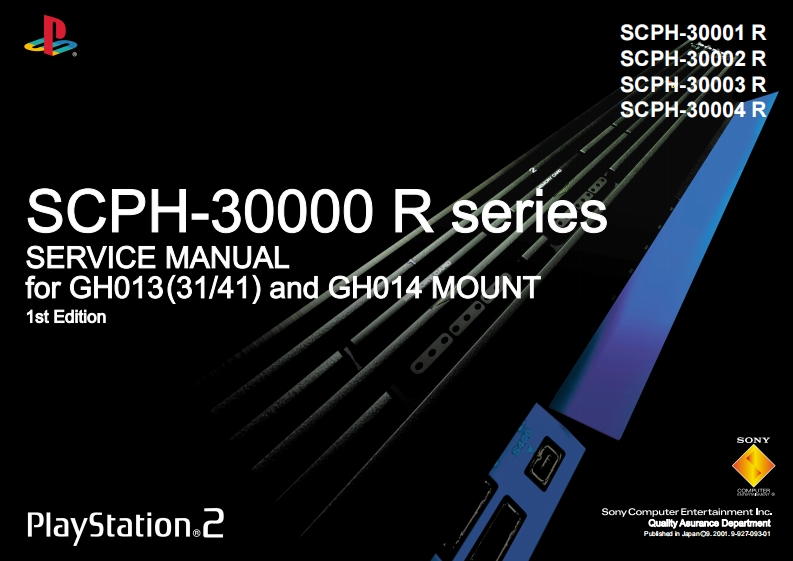 sony-ps2-scph-30000r_series_service_manual维修说明书手册电器原理图_gh-013_gh-014
