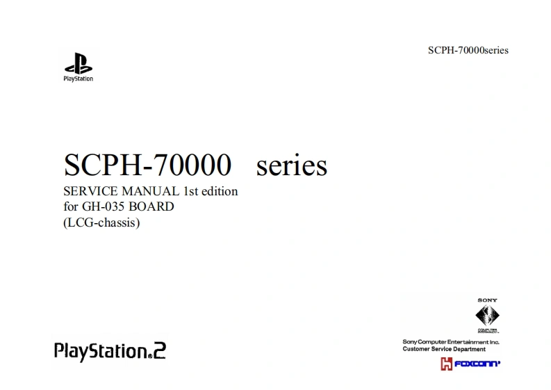 sony-ps2-scph-70000_series_维修说明书手册电器原理图