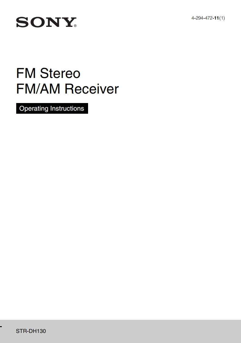 sony-str-dh130-操作说明书手册