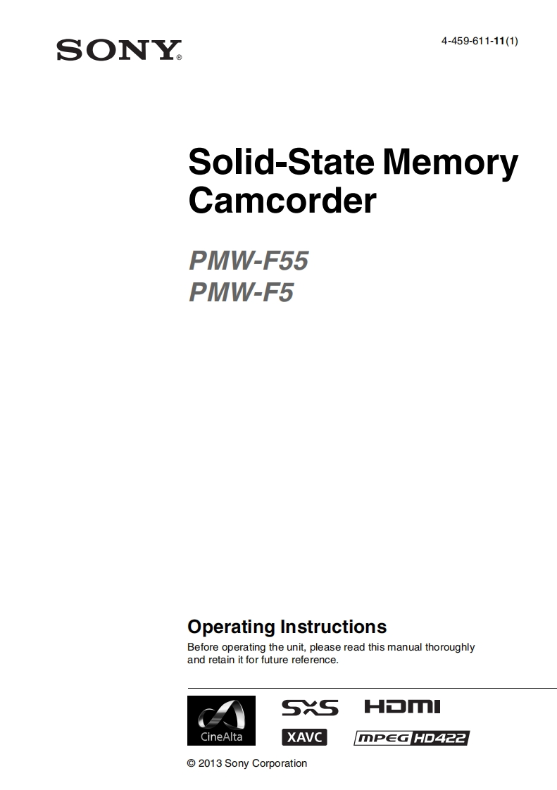 sony_PMWF5_manual使用说明书手册