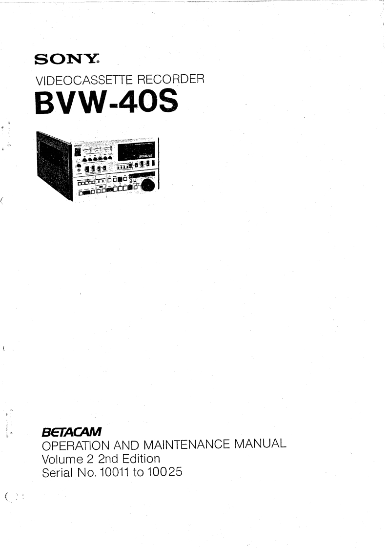 sony_bvw40s_part2-service-manual维修手册