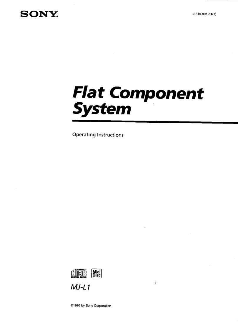 sony_mjl1_操作说明书手册