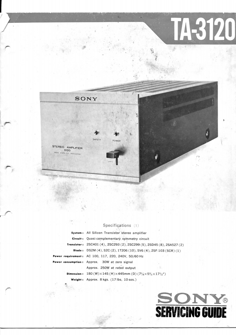 sony_ta3120_sm维修电器原理图