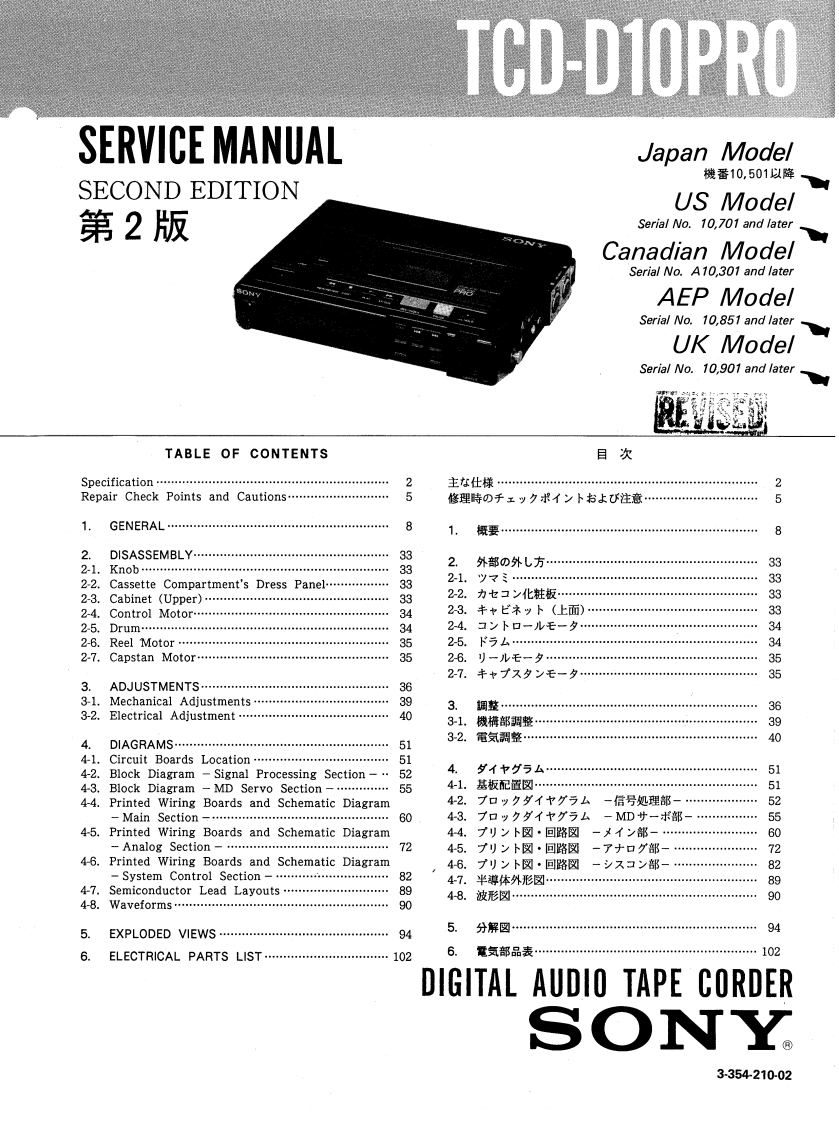 sony_tcd-d10pro-service-manual维修手册