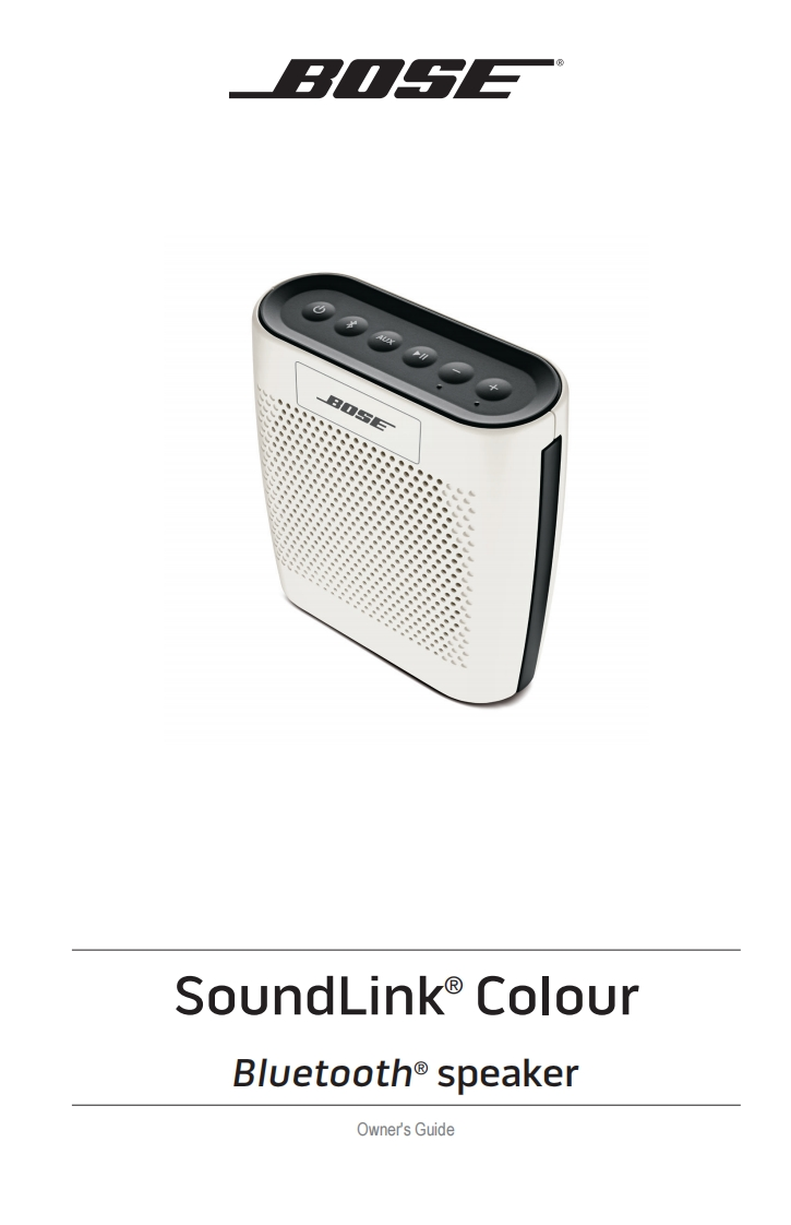 soundlink_color_操作说明书手册