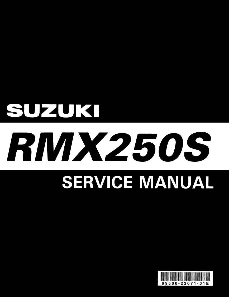 suzuki_rmx250s_x2798_x2799_service_manual摩托车维修手册