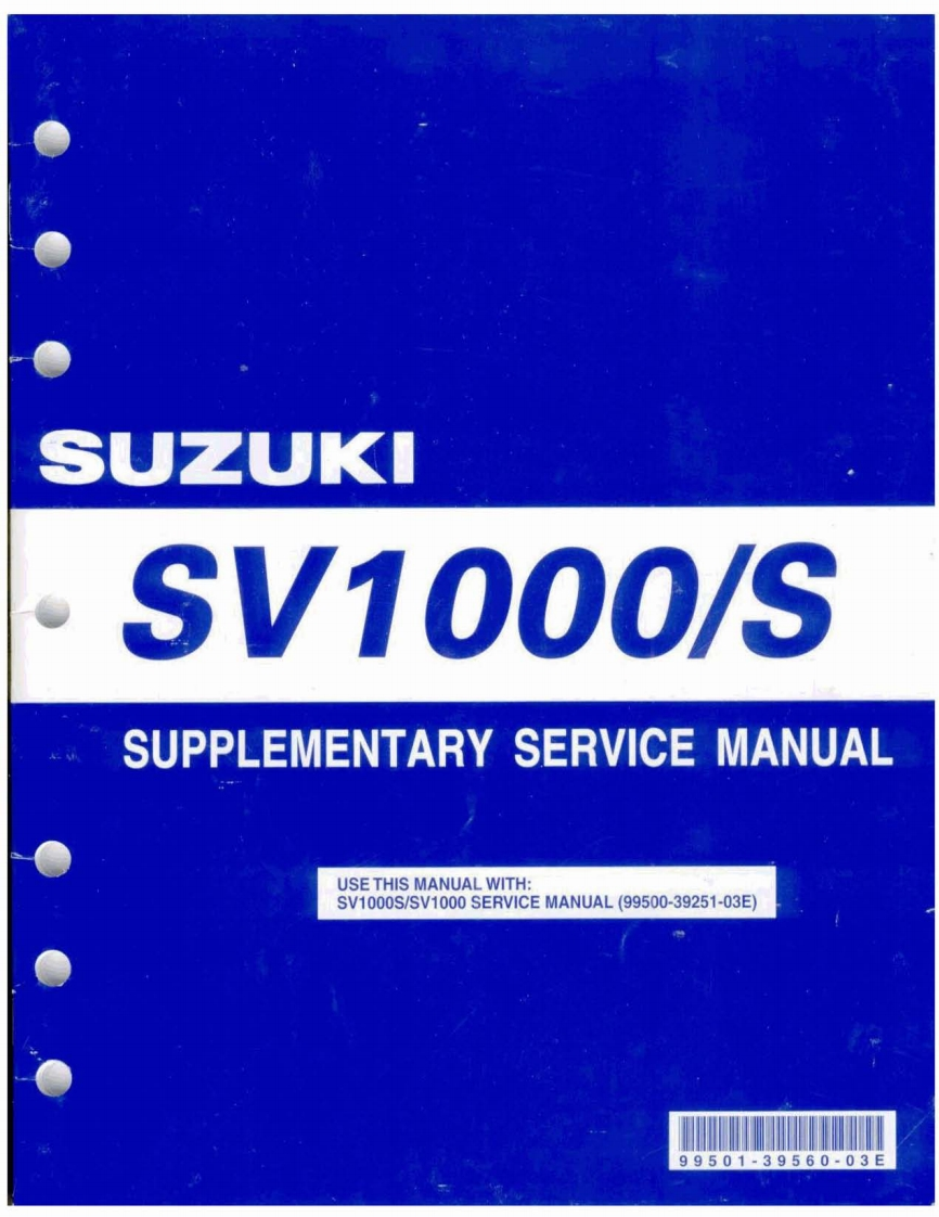 suzuki_sv1000_supplementary_维修维护手册_2005