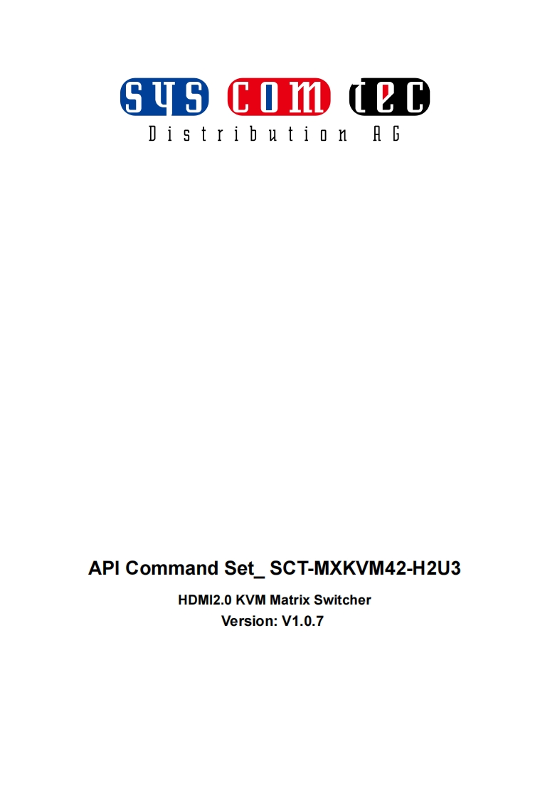 syscomtec-SCT-MXKVM42-H2U3-API-Command-操作说明书手册-V1.0.7