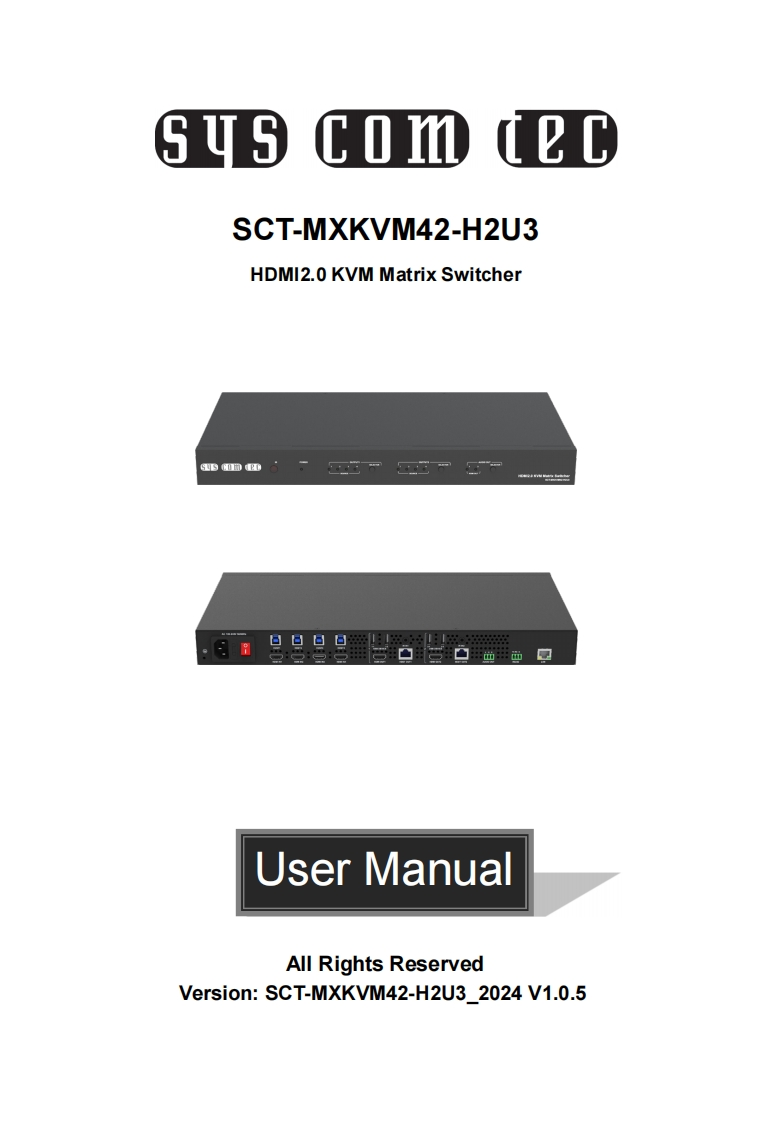 syscomtec-SCT-MXKVM42-H2U3-操作说明书手册-v1.0.5