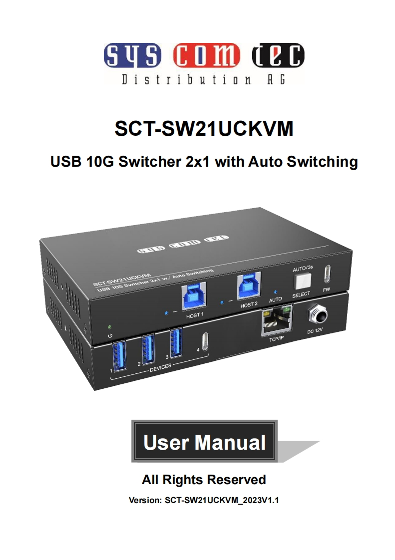 syscomtec-SCT-SW21UCKVM-操作说明书手册-V1.1