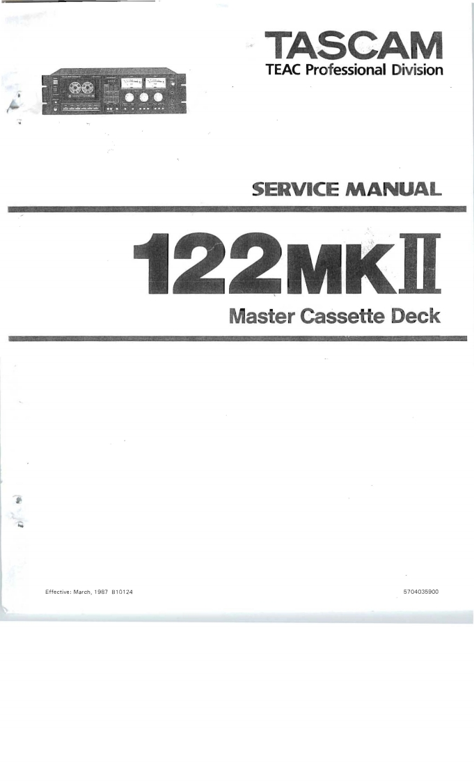 tascam-122mkii-service-manual维修手册电器原理图